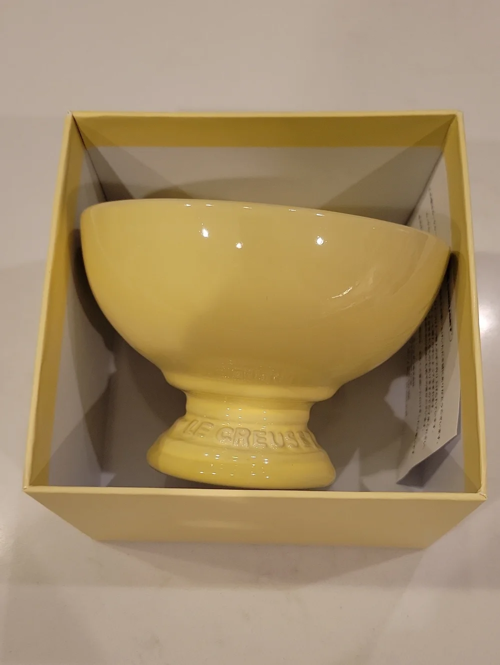 Rare and Retired Le Creuset Ice Cream Cup In Lemonade